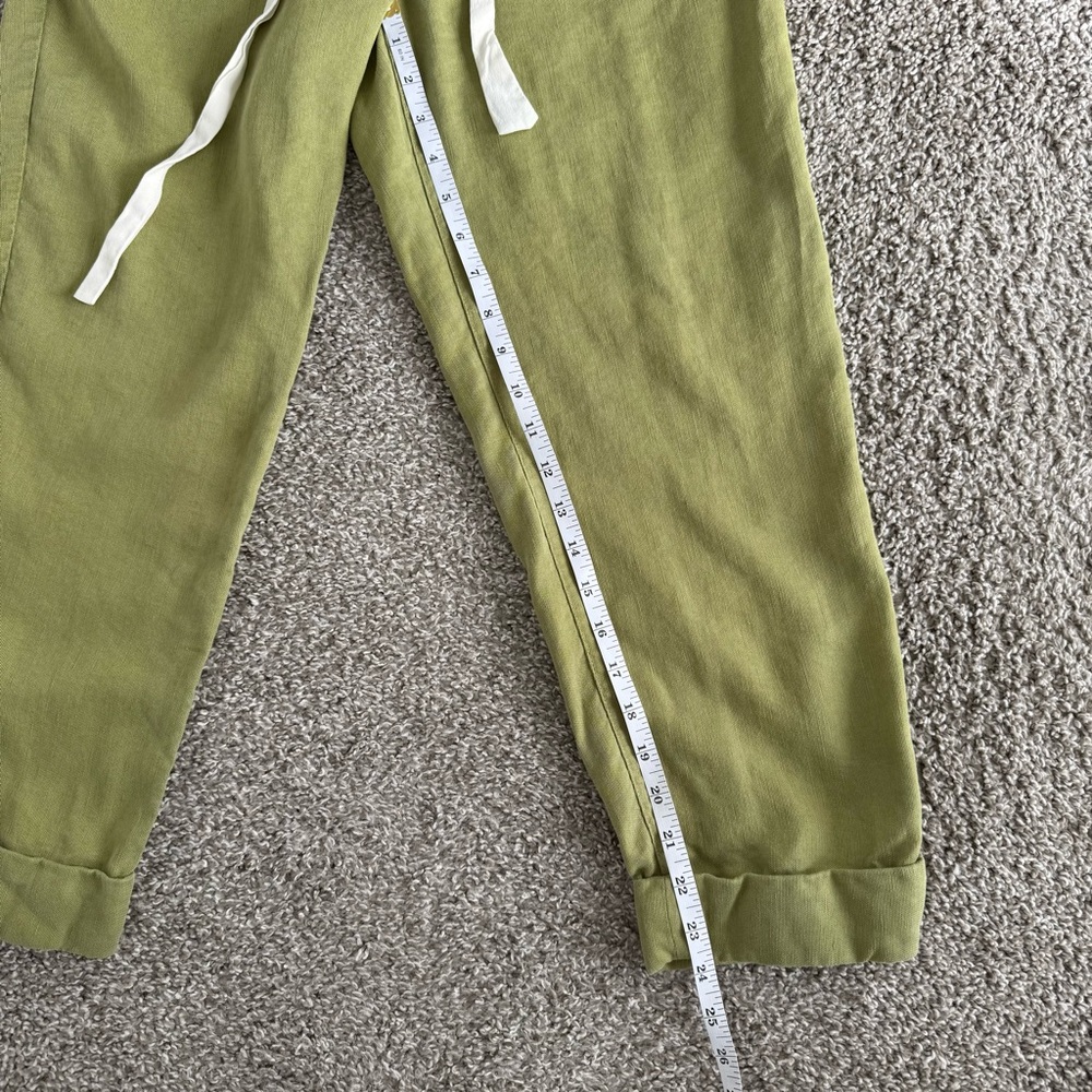 WILFRED | Linen blend Sage Green Cropped Trousers - Size 6 - Picture 12 of 12